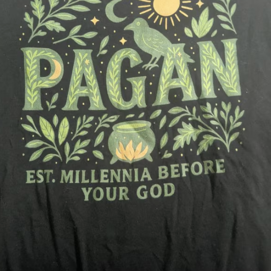 Tori wearing PAGAN tee